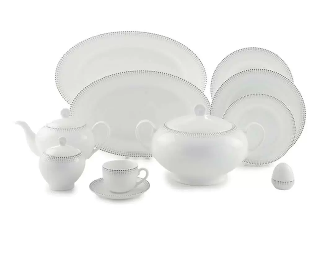 سرویس 102 پارچه چینی زرین-ایتالیا اف(گرد)-مون بلان مشکی-درجه یک سرویس18 نفره کد: 009391